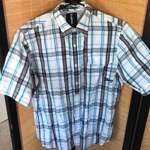Billabong button down plaid shirt size L
